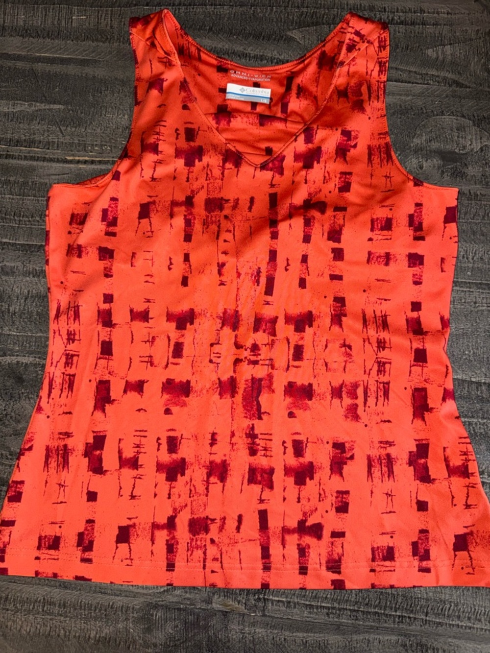 Columbia Women’s Siren Splash Coral Omni-Wick Tank Top sz LG